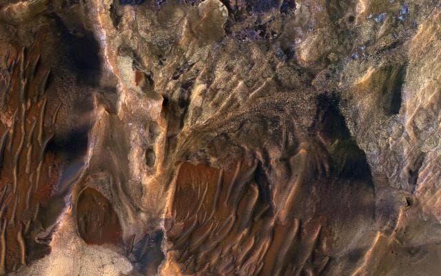 NASA image: Diverse Deposits in Melas Chasma