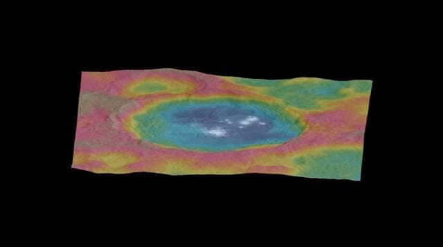 NASA image: Circling Occator