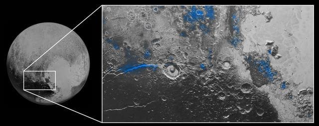 NASA image: Water Ice on Pluto