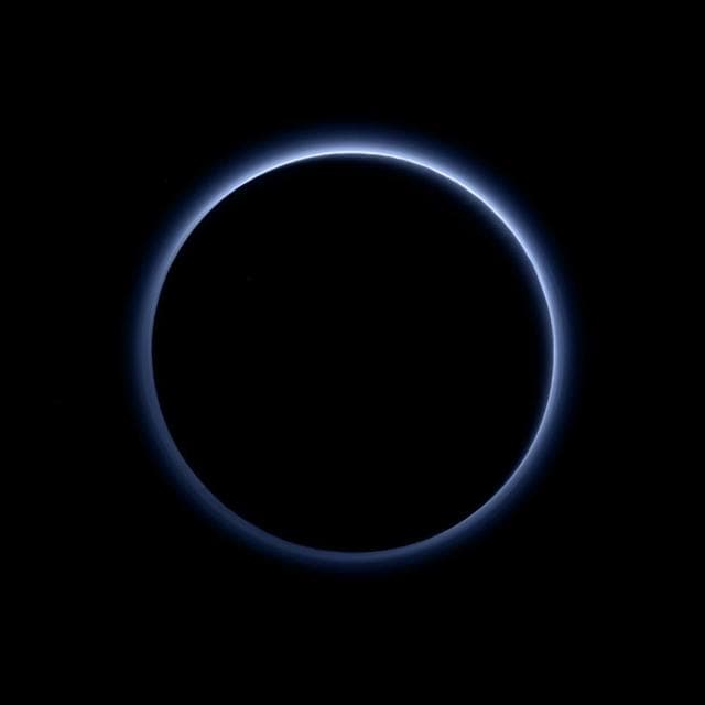 NASA image: Pluto Blue Sky