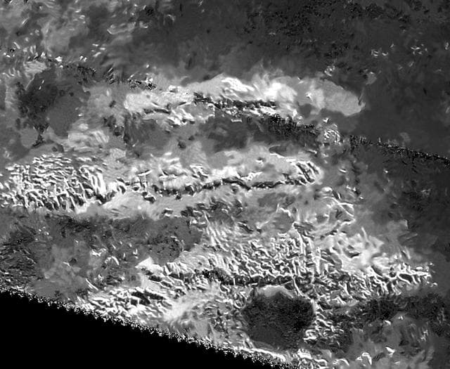 NASA image: Radar View of Titan Tallest Mountains