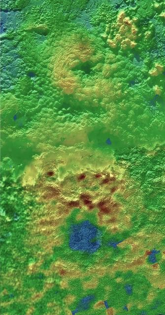 NASA image: Ice Volcanoes and Topography