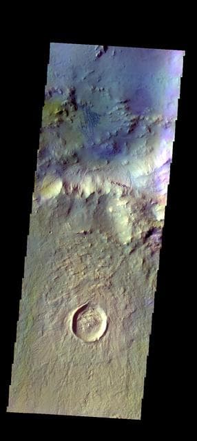 NASA image: Bamberg Crater Dunes - False Color