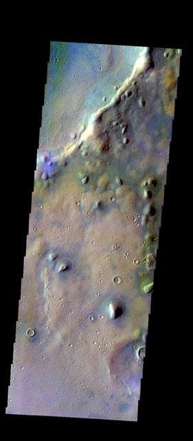 NASA image: Tyndall Crater - False Color