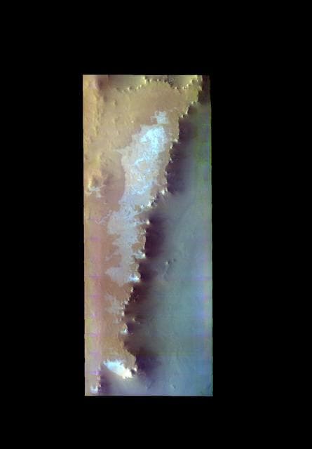 NASA image: Escorial Crater- False Color