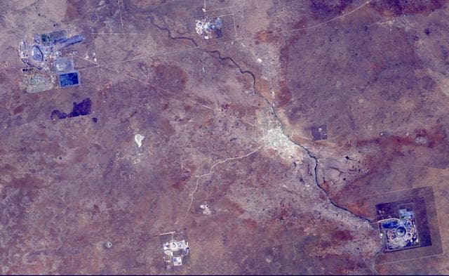 NASA image: Orapa Diamond Mine, Botswana