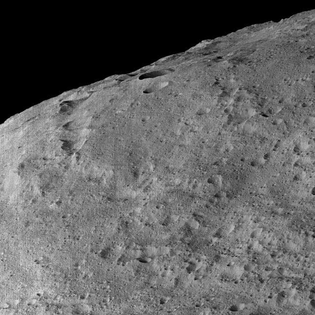 NASA image: Dawn Lowest Orbit: Southern Mid-Latitudes