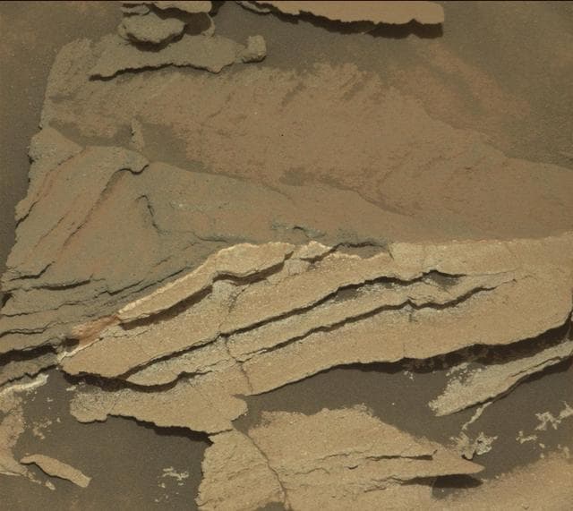 Detail of Discoloration Pattern Seen by Curiosity