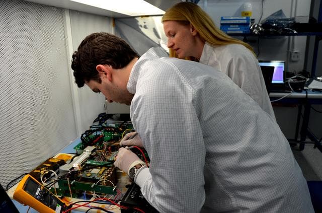 NASA image: MarCO CubeSat Engineers 1