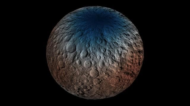 NASA image: Ceres Neutron Counts Reflect Hydrogen Abundance