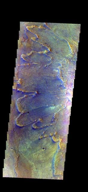 Yuty Crater Ejecta - False Color