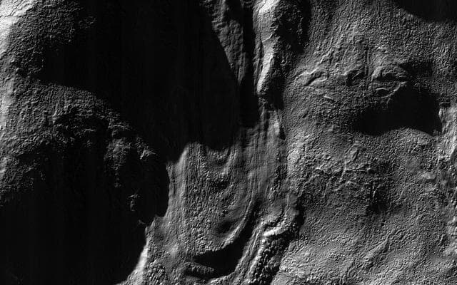 NASA image: Dramatic Shadows over a Fossil Glacier