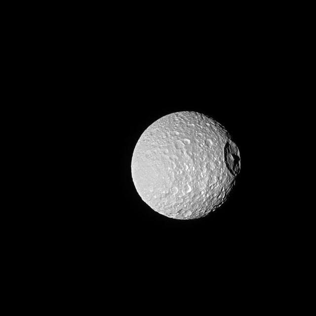 NASA image: Mimas Mountain