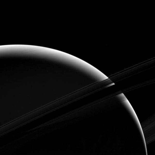 NASA image: Sliver of Saturn