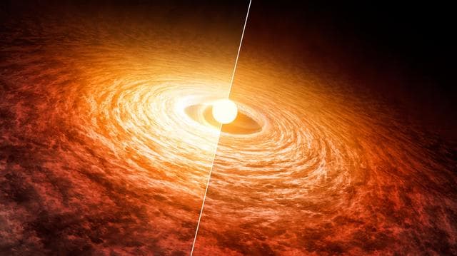 NASA image: Dimming of FU Orionis (Artist Concept)
