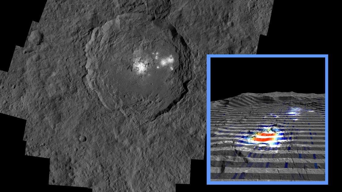 NASA image: Occator Crater and Carbonates
