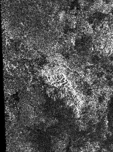 NASA image: Ridge of Jagged Peaks on Titan