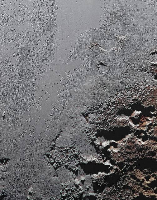 NASA image: The Jagged Shores of Pluto Highlands