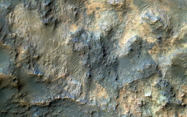 NASA image: Bedrock North of Terby Crater