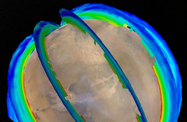 NASA image: Mars Atmospheric Temperature and Dust Storm Tracking