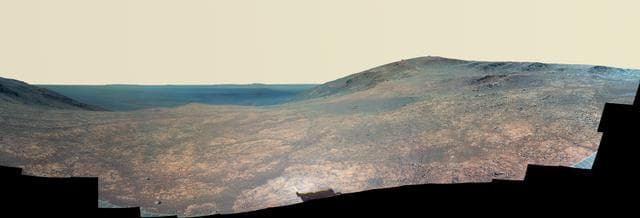 NASA image: Mars Rover Opportunity Panorama of Marathon Valley (Enhanced Color)