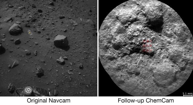 NASA image: Autonomous Selection of a Rover Laser Target on Mars