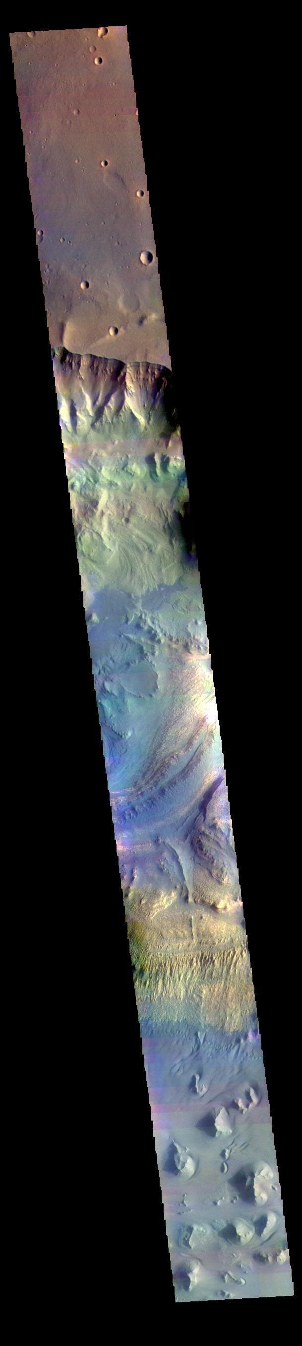 NASA image: Ganges Chasma - False Color