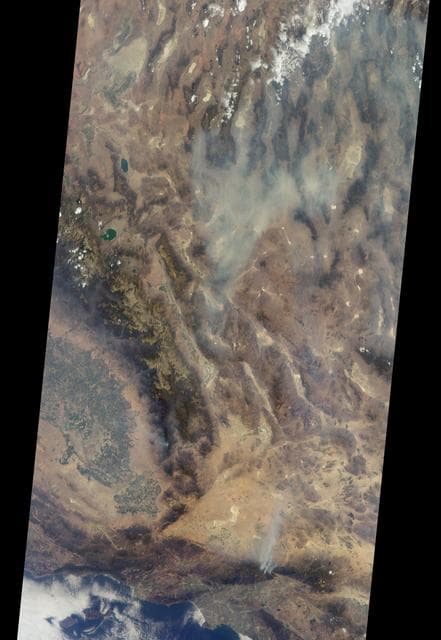 NASA image: Long Smoke Plumes from California Destructive Bluecut Fire Spotted by NASA MISR