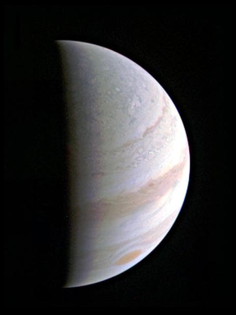 NASA image: Speeding Towards Jupiter Pole
