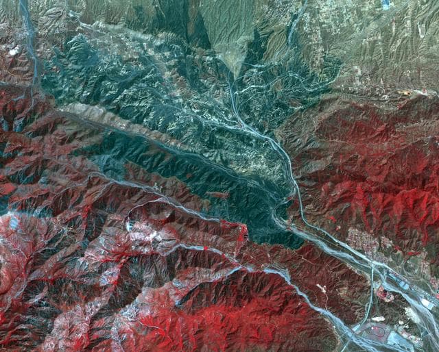 NASA image: Extent of California Blue Cut Fire Devastation Seen by NASA Spacecraft