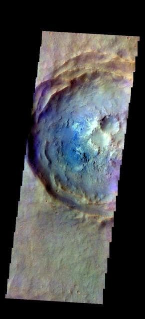 NASA image: Noachis Terra Crater - False Color