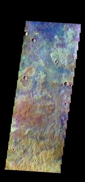 NASA image: Tyrrhena Terra - False Color