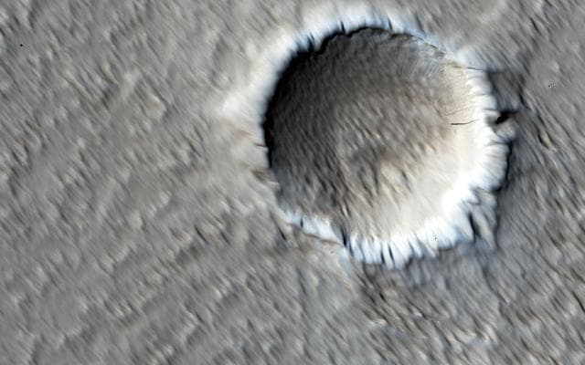 NASA image: The Wind-Scoured Lava Flows of Pavonis Mons