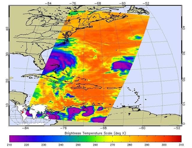 NASA AIRS Examines Hurricane Matthew Cloud Top Temperatures