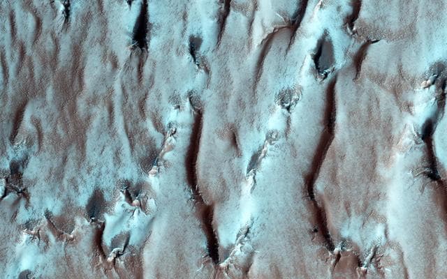 NASA image: On the Edge of the South Pole Layered Deposit