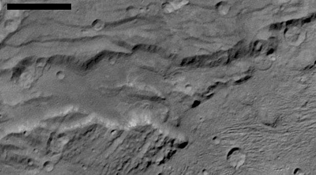 NASA image: Landslides on Charon