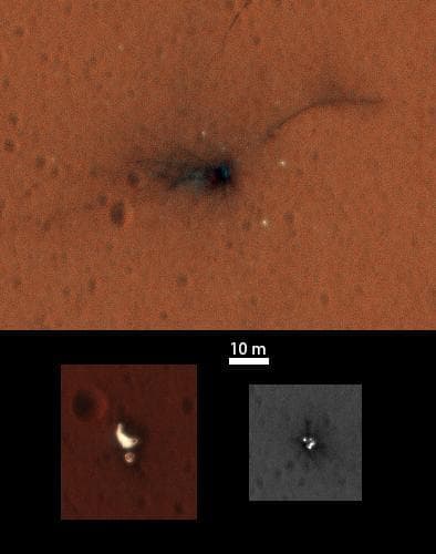 NASA image: Schiaparelli Impact Site on Mars, in Color