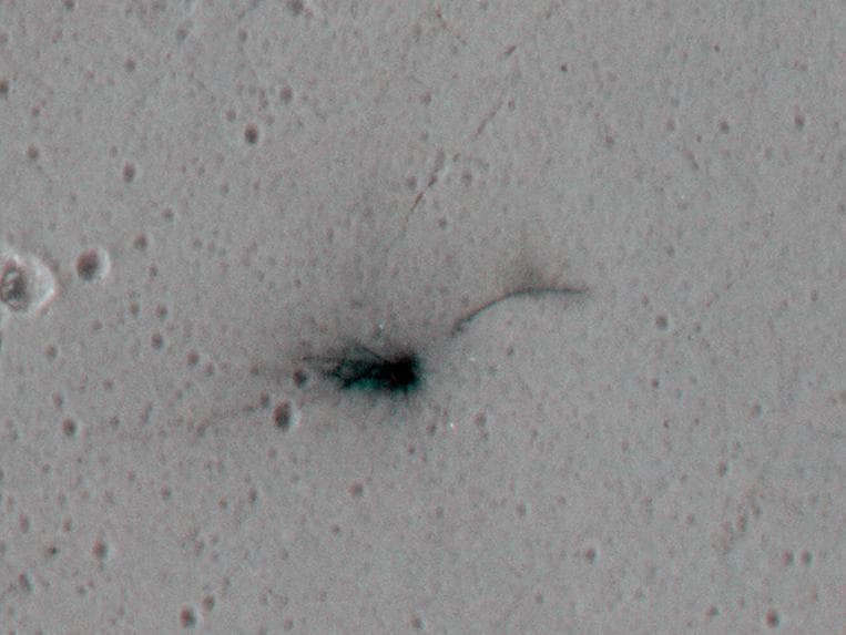 NASA image: Schiaparelli Impact Site on Mars, Stereo