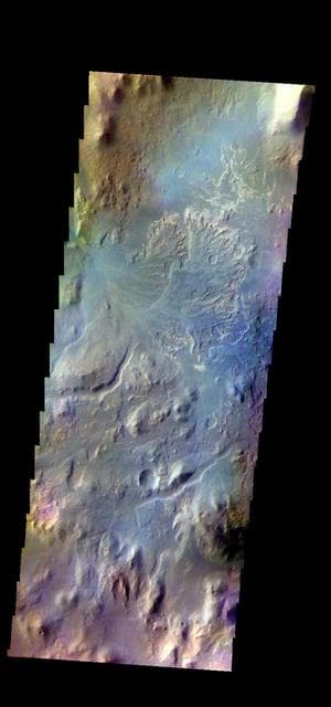 NASA image: Eberswalde Crater - False Color