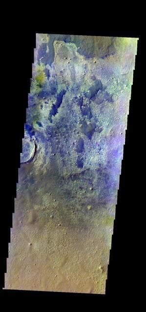 NASA image: Schiaparelli Crater - False Color
