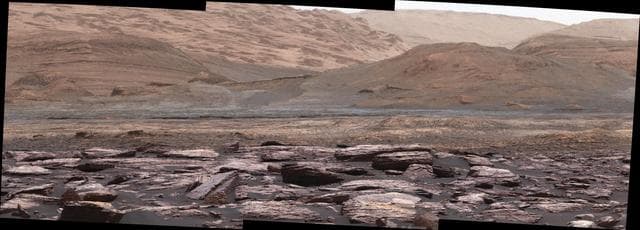 NASA image: Color Variations on Mount Sharp, Mars White Balanced