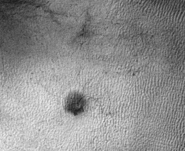 NASA image: Baby Spider: Growth of a Martian Trough Network