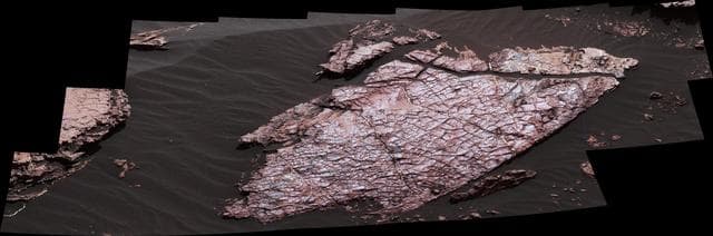 NASA image: Mars Rover Mastcam View of Possible Mud Cracks