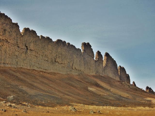 NASA image: Wing Dike of Hardened Lava in New Mexico
