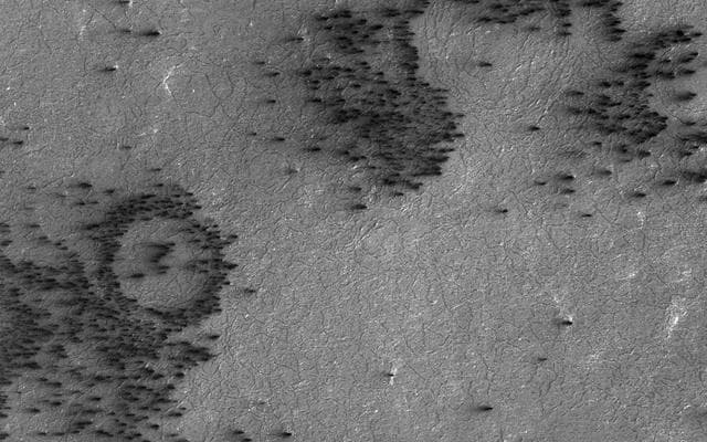 NASA image: Fans on Crater Rims
