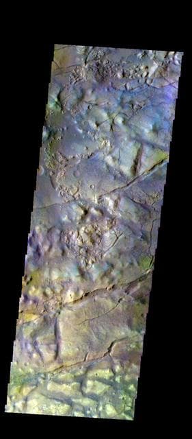 NASA image: Gorgonum Chaos - False Color