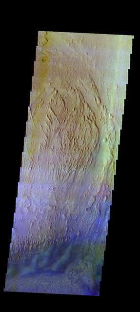 NASA image: Firsoff Crater - False Color