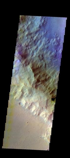 NASA image: Knobel Crater - False Color