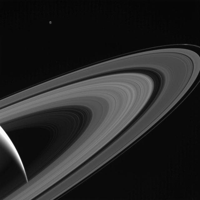 Saturn-lit Tethys