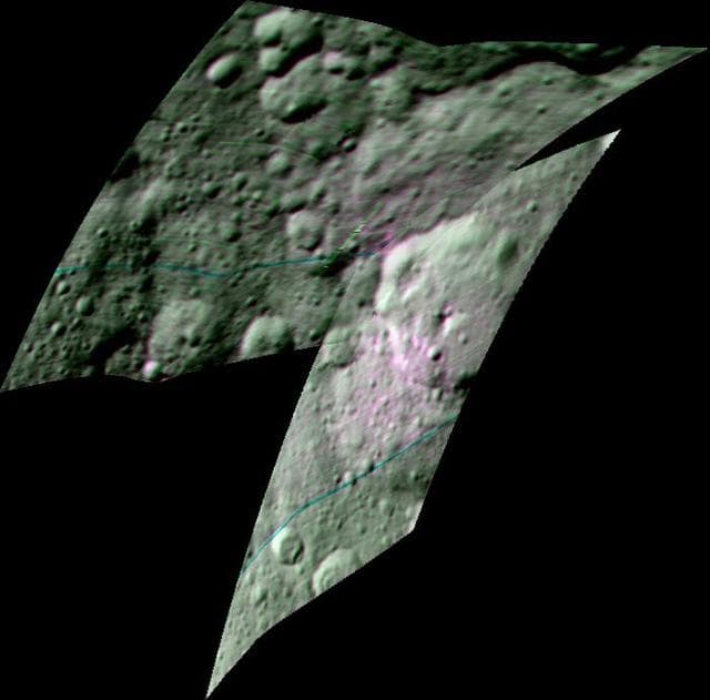 NASA image: Ernutet Crater and Organic Material Detections